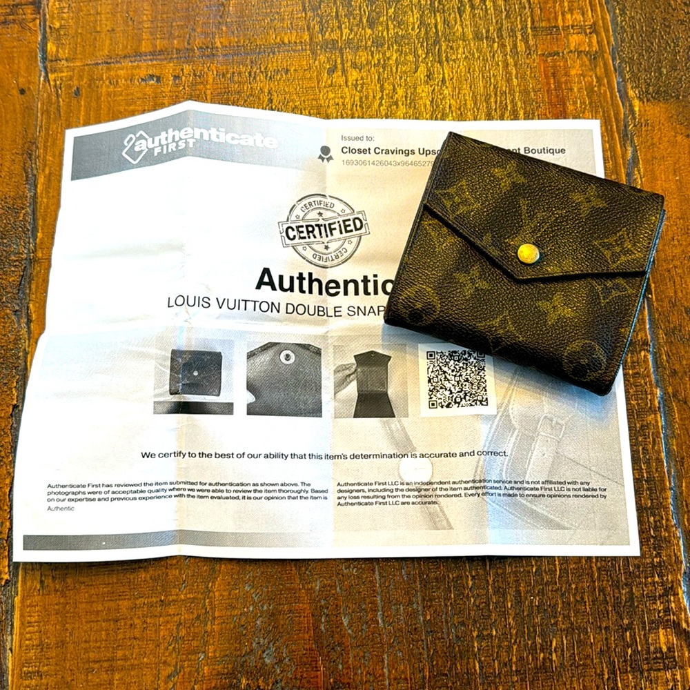 Louis Vuitton Brown Monogram Double Snap Wallet